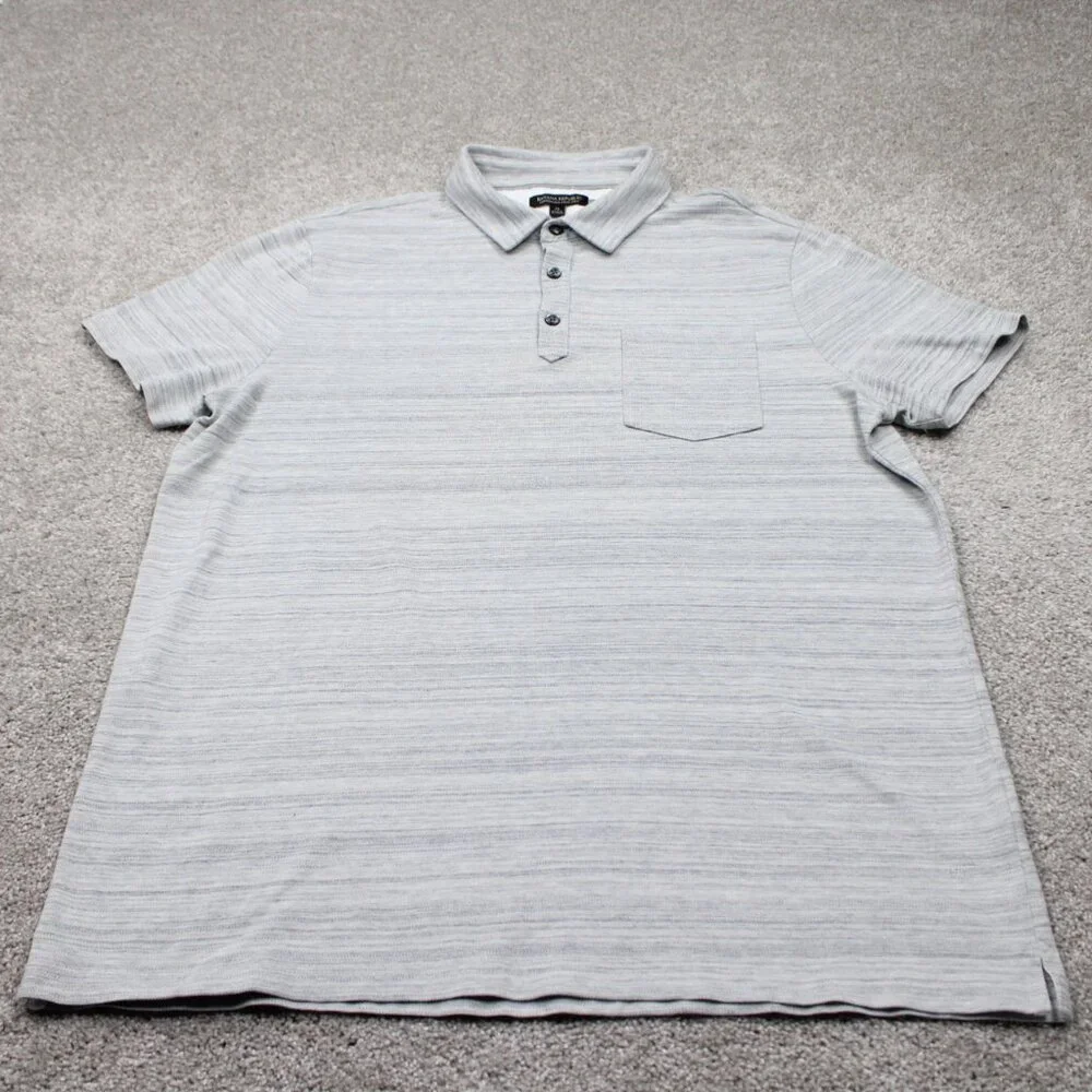 Banana Republic Performance Pique‎ Polo Shirt Mens XL Gray Cotton Stretch S/S